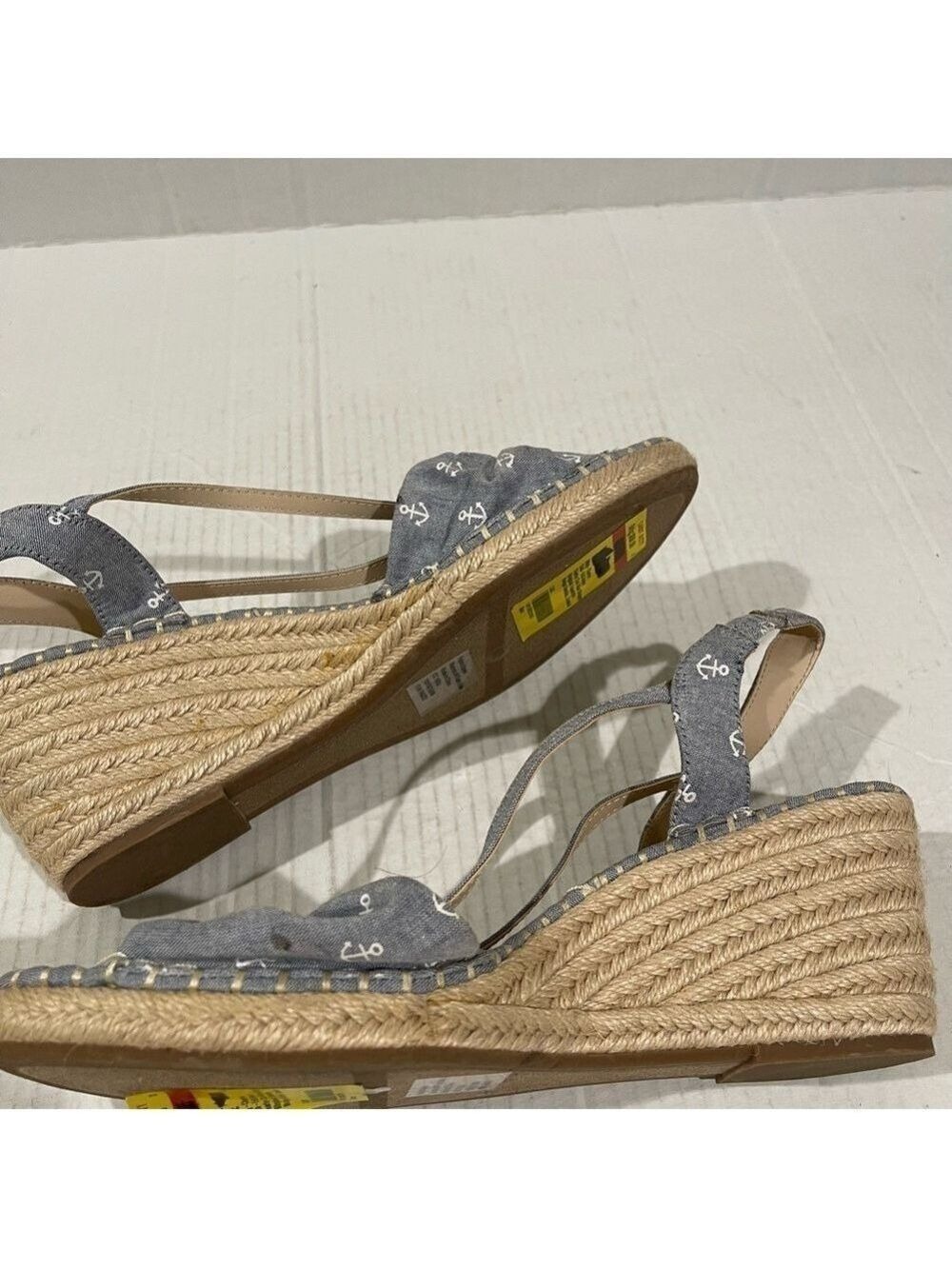 Women’s Charter Club Kika Blue Espadrille Wedges Size 11 US! - Picture 9 of 9